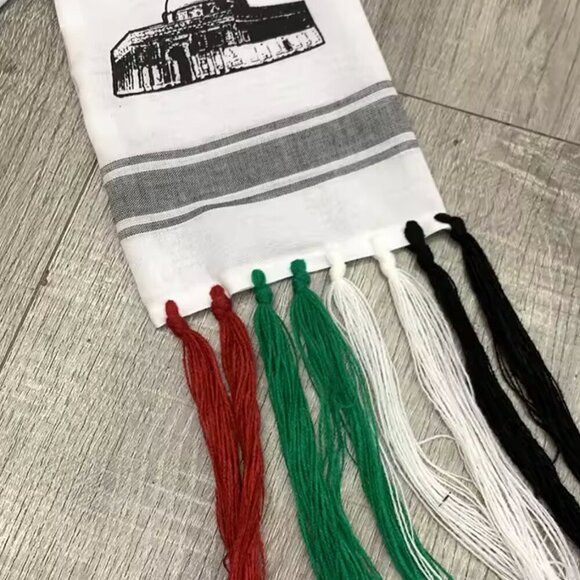Palestinian Keffiyeh Satin Palestinian Flag Al Quds - Picture 2 of 3